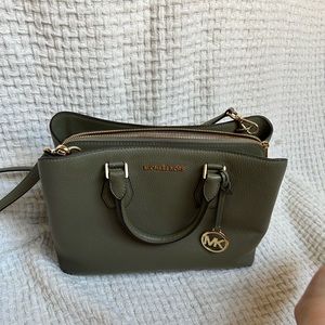 Michael Kors love green with gold hardware purse.